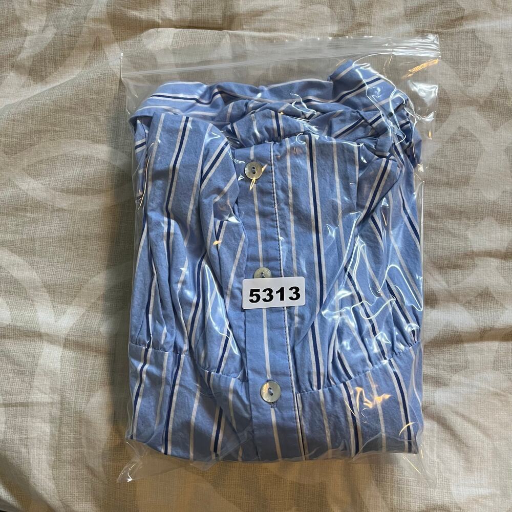 Tuckernuck Pomander Place Striped Shirtdress blue long sleeve women’s small - Picture 10 of 10